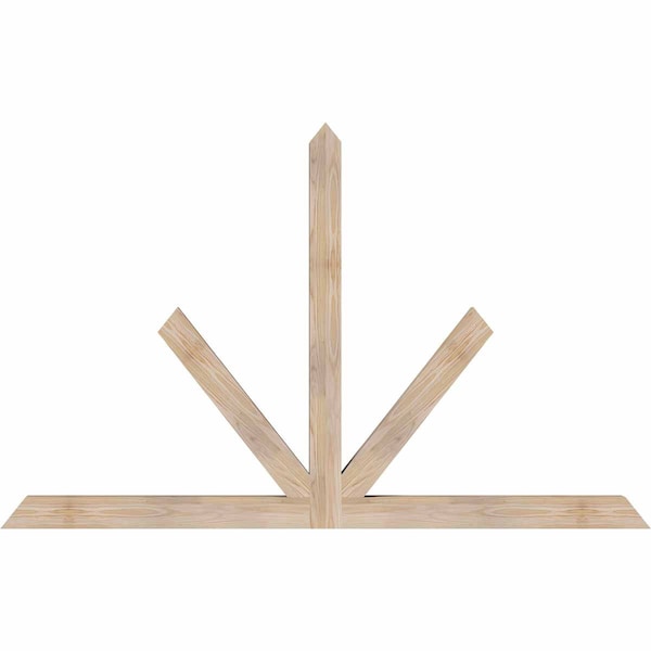 Ekena Millwork Saratoga Smooth Timber Gable Bracket, Douglas Fir, 72"W x 45"H x 3 1/2"D x 3 1/2"F, 15/12 Pitch GBW072X45X0404SAR00SDF - main